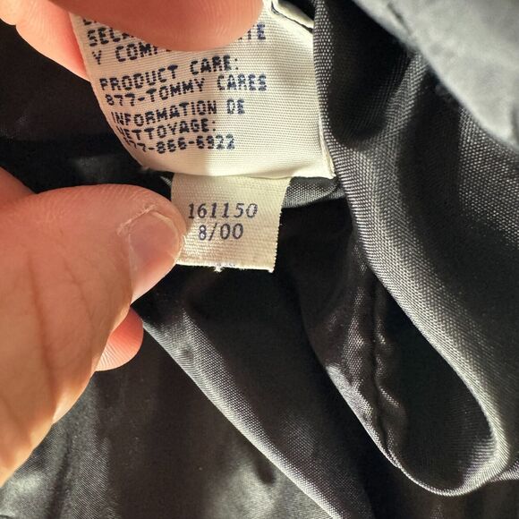 Vintage Tommy Hilfiger Down Puffer Vest Mens Medium Black Full Zip 2000 Y2K VTG - Picture 9 of 15